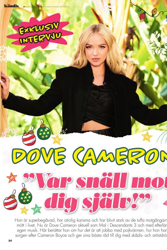 DOVE CAMERON in Julia Magazine, Sweden October 2019