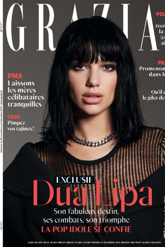 DUA LIPA in Grazia Magazine, France November 2019