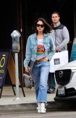 EIZA GONZALEZ in Double Denim Out for Lunch in Studio City 11/19/2019