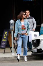 EIZA GONZALEZ in Double Denim Out for Lunch in Studio City 11/19/2019