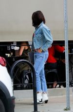EIZA GONZALEZ in Double Denim Out for Lunch in Studio City 11/19/2019
