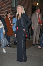 ELIZABETH BANKS Arrives at Stephen Colbert Show 11/08/2019