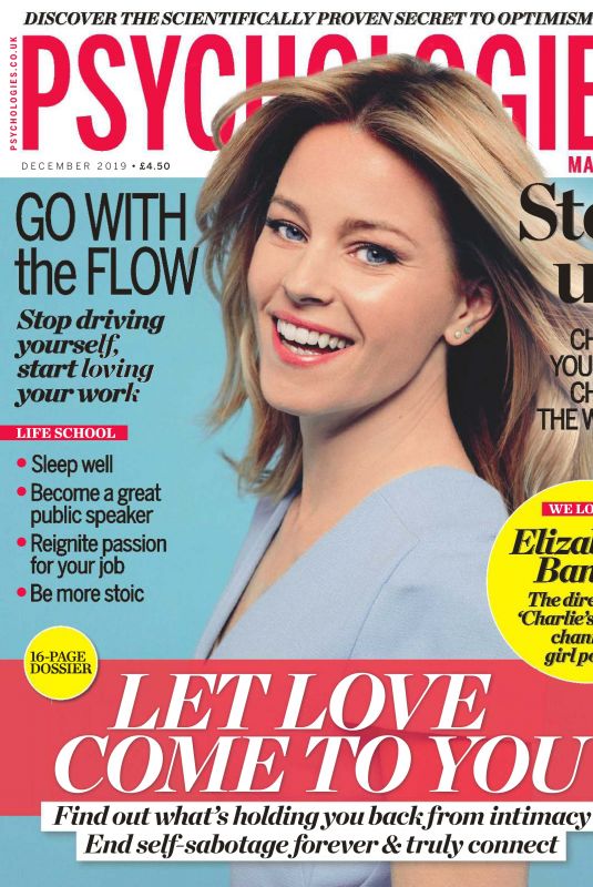 ELIZABETH BANKS in Psychologies Magazine, UK December 2019