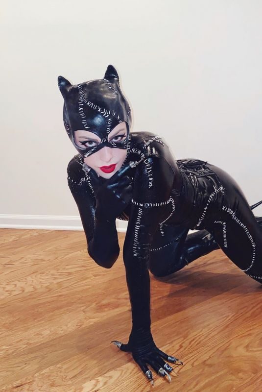 ELIZABETH GILLIES as Catwoman for Halloween – Instagram Photos 10/31/2019