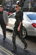 ELLA BALINSKA Arrives at Kiss FM Radio in London 11/22/2019
