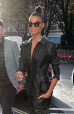 ELLA BALINSKA Arrives at Kiss FM Radio in London 11/22/2019
