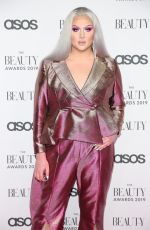 ELLIS HILL at Beauty Awards 2019 with Asos City Ccentral in London 11/25/2019