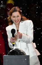 EMILIA CLARKE at Covent Garden Christmas Lights Wwitch On and Sing Along in London 11/12/2019