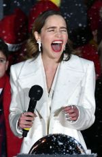 EMILIA CLARKE at Covent Garden Christmas Lights Wwitch On and Sing Along in London 11/12/2019