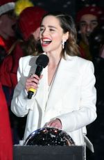 EMILIA CLARKE at Covent Garden Christmas Lights Wwitch On and Sing Along in London 11/12/2019