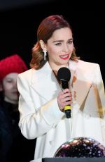 EMILIA CLARKE at Covent Garden Christmas Lights Wwitch On and Sing Along in London 11/12/2019