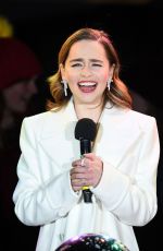 EMILIA CLARKE at Covent Garden Christmas Lights Wwitch On and Sing Along in London 11/12/2019