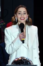 EMILIA CLARKE at Covent Garden Christmas Lights Wwitch On and Sing Along in London 11/12/2019