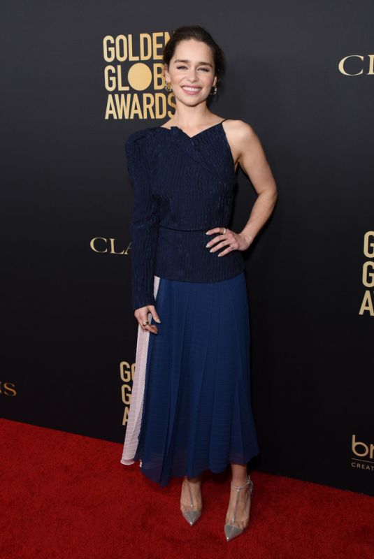 EMILIA CLARKE at HFPA & THR Golden Globe Ambassador Party in West Hollywood 11/14/2019
