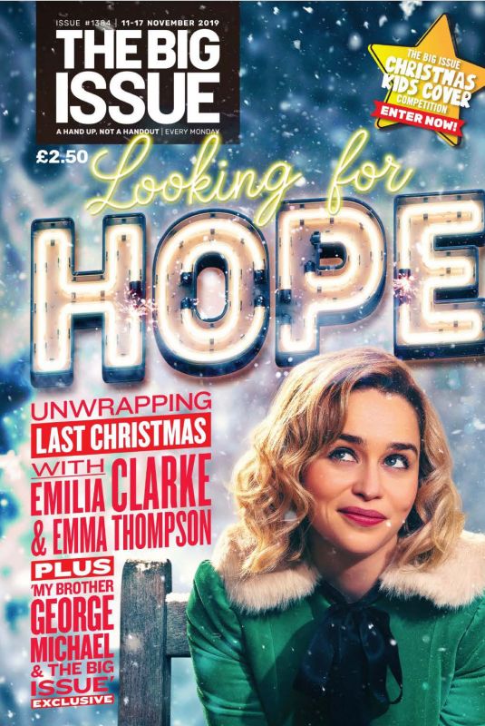 EMILIA CLARKE in The Big Issue, November 2019
