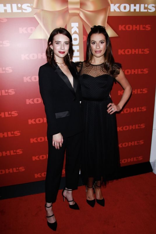 EMMA ROBERTS and LEA MICHELE at Kohl’s New Gifts at Every Turn Holiday Pop-up Opening in New York 11/06/2019