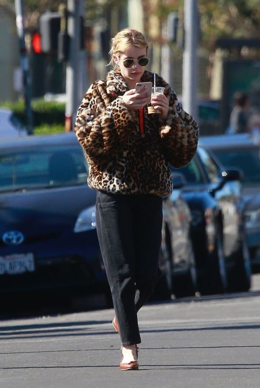 EMMA ROBERTS Out for Coffee in Los Angeles 11/24/2019
