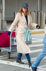 EMMA STONE at JFK Airport in New York 11/27/2019