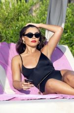 FRANCESCA ALLEN in Swimsuit at a Beach in Dubai 11/24/2019