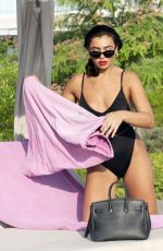 FRANCESCA ALLEN in Swimsuit at a Beach in Dubai 11/24/2019