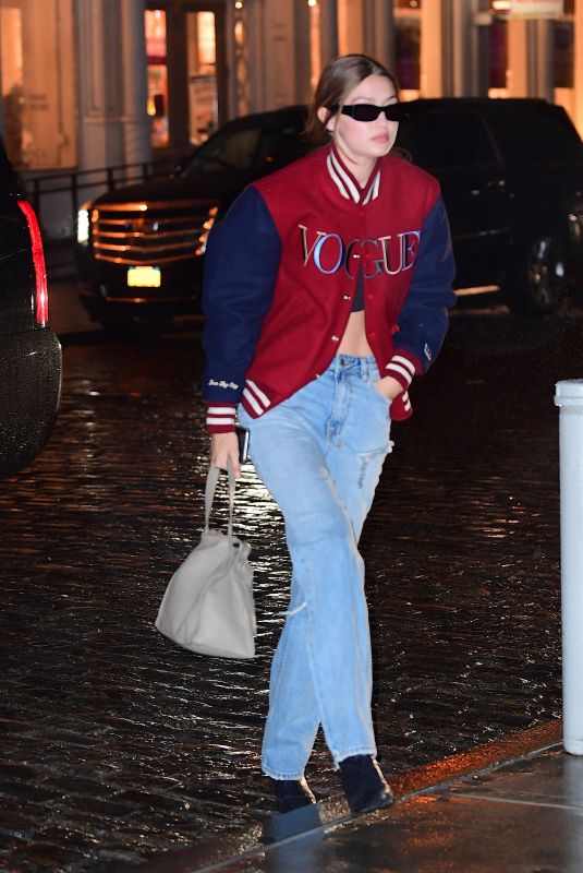 GIGI HADID Night Out in New York 11/18/2019