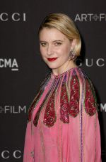 GRETA GERWIG at 2019 Lacma Art + Film Gala Presented by Gucci in Los Angeles 11/02/2019