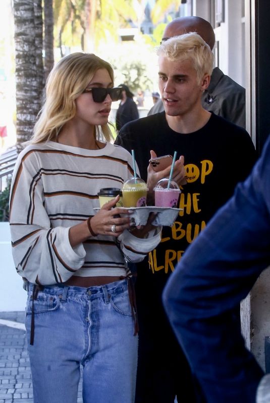 HAILEY and Justin BIEBER Out in Miami 11/28/2019