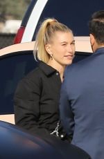 HAILEY BIEBER Arrives at Kanye West