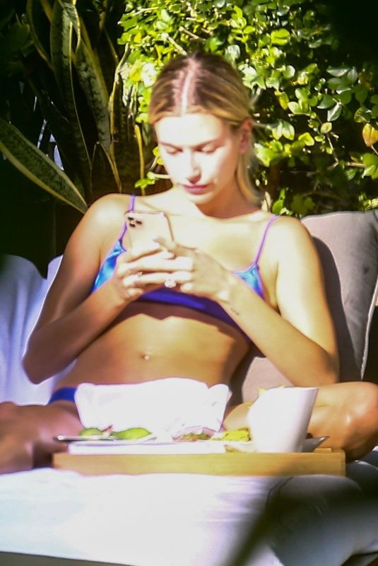 HAILEY BIEBER at A Pool in Miami 11/26/2019