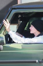 HAILEY BIEBER Gets Coffee Delivered to Her Car at Blue Coffee in Beverly Hills 11/19/2019