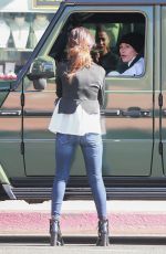 HAILEY BIEBER Gets Coffee Delivered to Her Car at Blue Coffee in Beverly Hills 11/19/2019