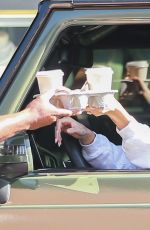 HAILEY BIEBER Gets Coffee Delivered to Her Car at Blue Coffee in Beverly Hills 11/19/2019