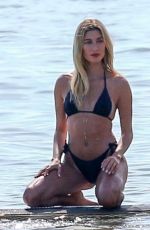 HAILEY BIEBER in Bikini on the Set of a Photoshoot in Miami 11/27/2019