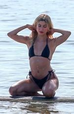 HAILEY BIEBER in Bikini on the Set of a Photoshoot in Miami 11/27/2019