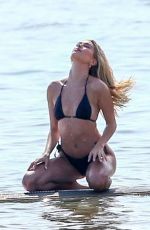 HAILEY BIEBER in Bikini on the Set of a Photoshoot in Miami 11/27/2019