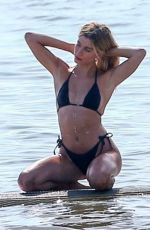 HAILEY BIEBER in Bikini on the Set of a Photoshoot in Miami 11/27/2019