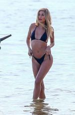 HAILEY BIEBER in Bikini on the Set of a Photoshoot in Miami 11/27/2019