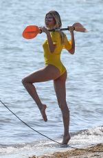 HAILEY BIEBER in Bikini on the Set of a Photoshoot in Miami 11/27/2019