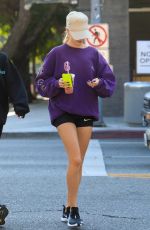 HAILEY BIEBER Out for Smoothie in West Hollywood 11/25/2019