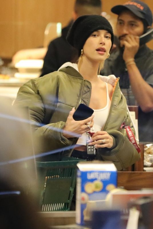 HAILEY BIEBER Shopping at Erewhon Market in Los Angeles 11/16/2019