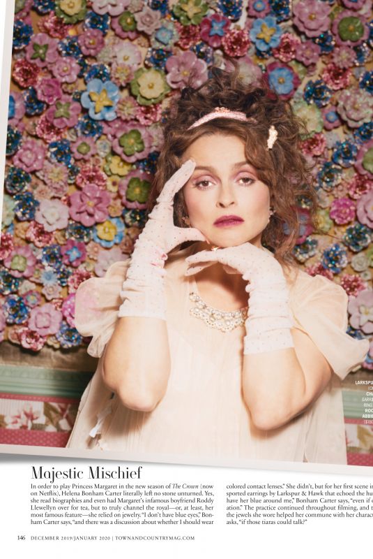 HELENA BONHAM CARTER in Town & Country Magazine, Secember 2019/January 2020