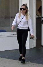 HILARY DUFF Leaves a Nail Salon in Studio City 11/13/2019