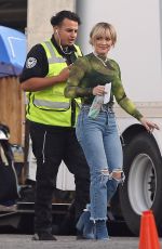 HILARY DUFF on the Break while Filming Lizzie McGuire in Los Angeles 11/19/2019