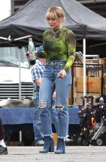 HILARY DUFF on the Break while Filming Lizzie McGuire in Los Angeles 11/19/2019