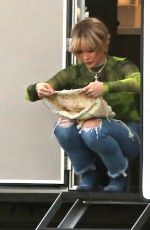 HILARY DUFF on the Break while Filming Lizzie McGuire in Los Angeles 11/19/2019