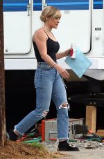 HILARY DUFF on the Break while Filming Lizzie McGuire in Los Angeles 11/19/2019