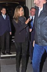 JENNIFER ANISTON Leaves Her Hotel in London 10/31/2019