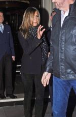 JENNIFER ANISTON Leaves Her Hotel in London 10/31/2019