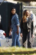 JESSICA ALBA on the Set of L.A.