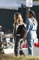 JESSICA ALBA on the Set of L.A.